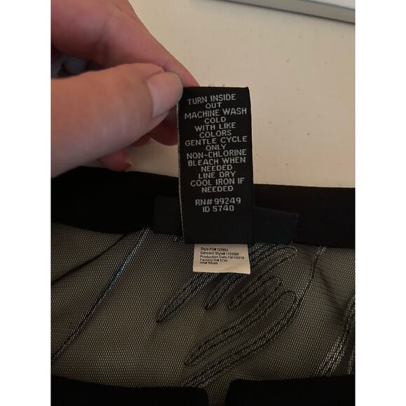 Catherines Black Label Evening Jacket Size 3X Black Abstract Semi Sheer - Picture 7 of 7